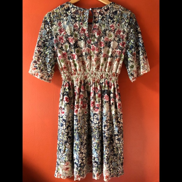 ❤️Multicolor Zara Basic Floral Dress S - Picture 2 of 7